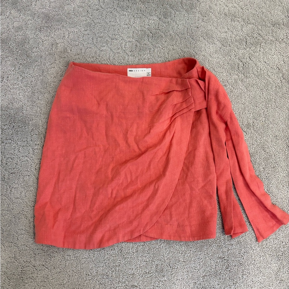 ASOS Wrap Coral Skirt